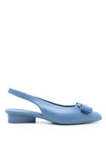 Ferragamo Bow Slingback Slingback Pump — Blue