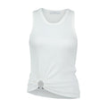 Rabanne Ribbed Cotton Tank Top — white