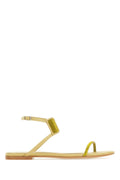 Stella McCartney Recycled Polyester Strap Sandal — Yellow