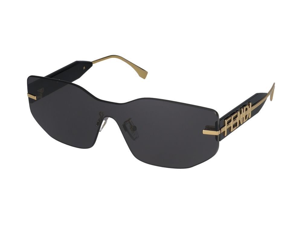 Maison Fendi FE40066U Logo Shield Sunglasses — Black