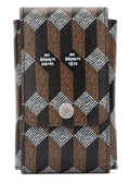 Au Depart Patterned Canvas Wallet — Black