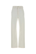Lemaire High-Rise Cotton Jeans — White