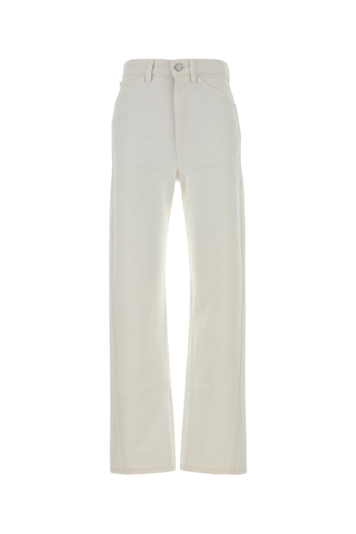 Lemaire High-Rise Cotton Jeans — White