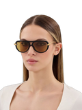 Bottega Veneta BV1418S Pilot-Frame Bio Injection Sunglasses — Black