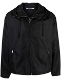 Valentino Dual Zip-Detail Hooded Jacket — Black