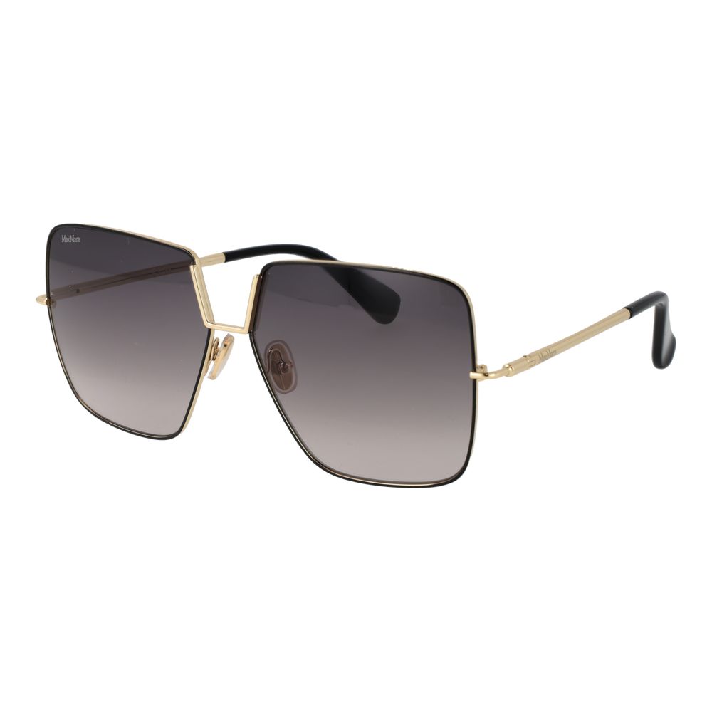 Max Mara MA-1066014 Square Metal Sunglasses — Black