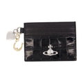 Vivienne Westwood Crocodile-Embossed Leather Card Case — Black