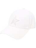 Golden Goose Embroidered-Star Baseball Cap — White