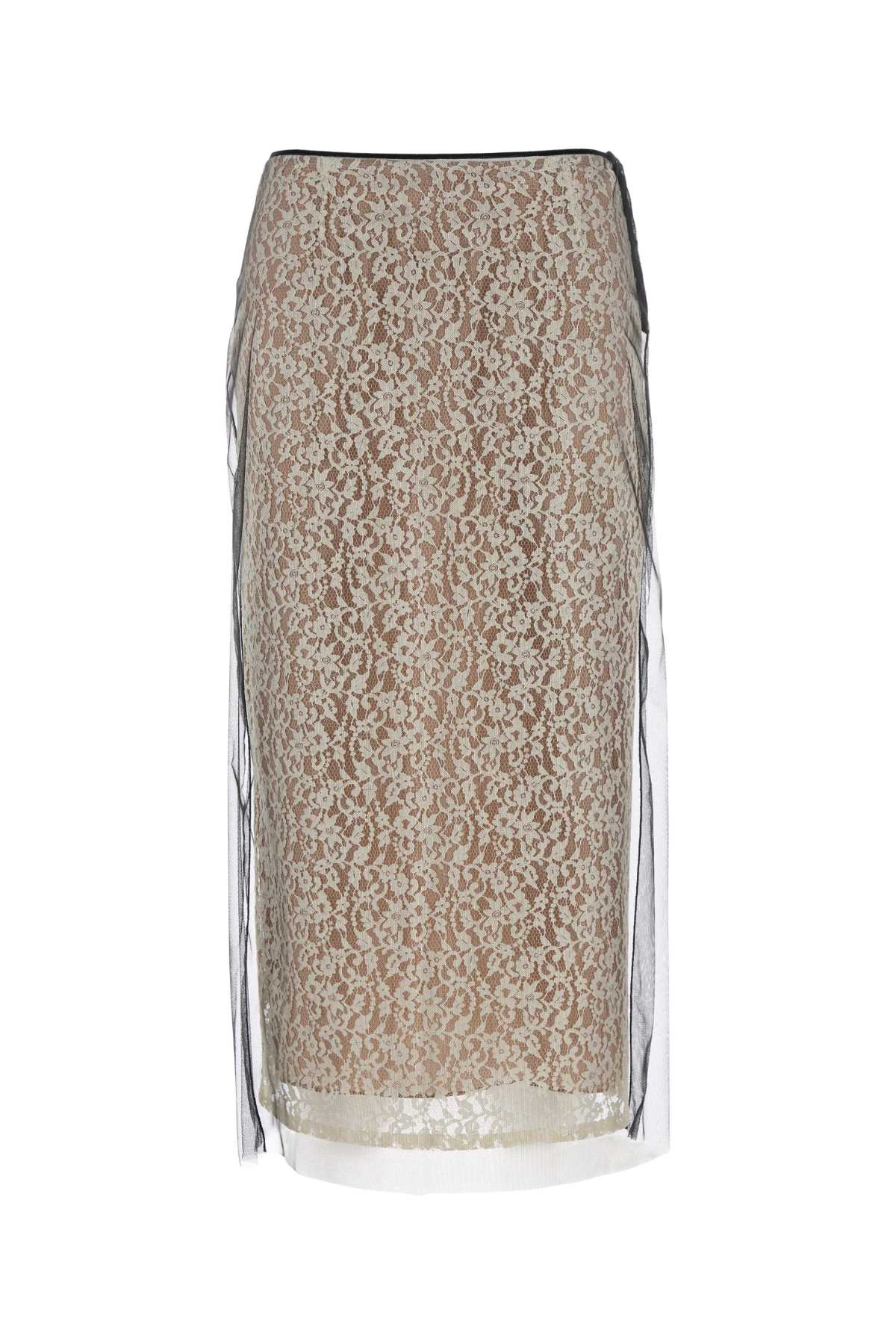 Fendi Lace Nylon Skirt — White