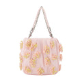 Self-Portrait Floral Beaded Shoulder Bag — Pink