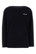 Miu Miu Virgin Wool Oversize Sweater — Navy