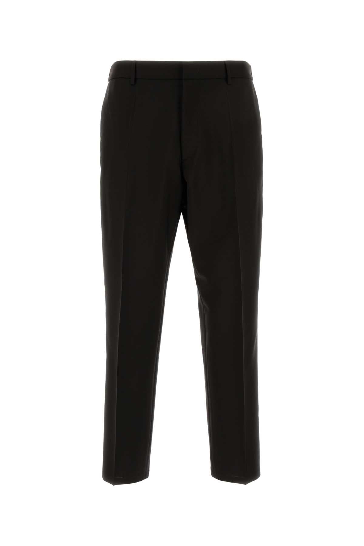 Jil Sander Virgin Wool and Mohair Trousers — Black