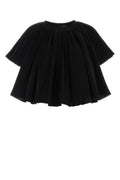 Italist Pleated Polyester-Cotton Blend Top — Black