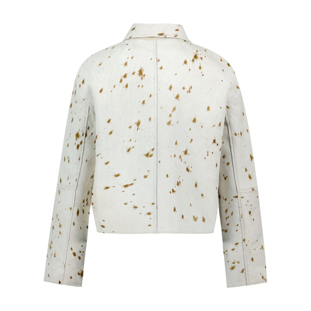 SamsøE SamsøE Speckled Cowhide Jacket — Beige