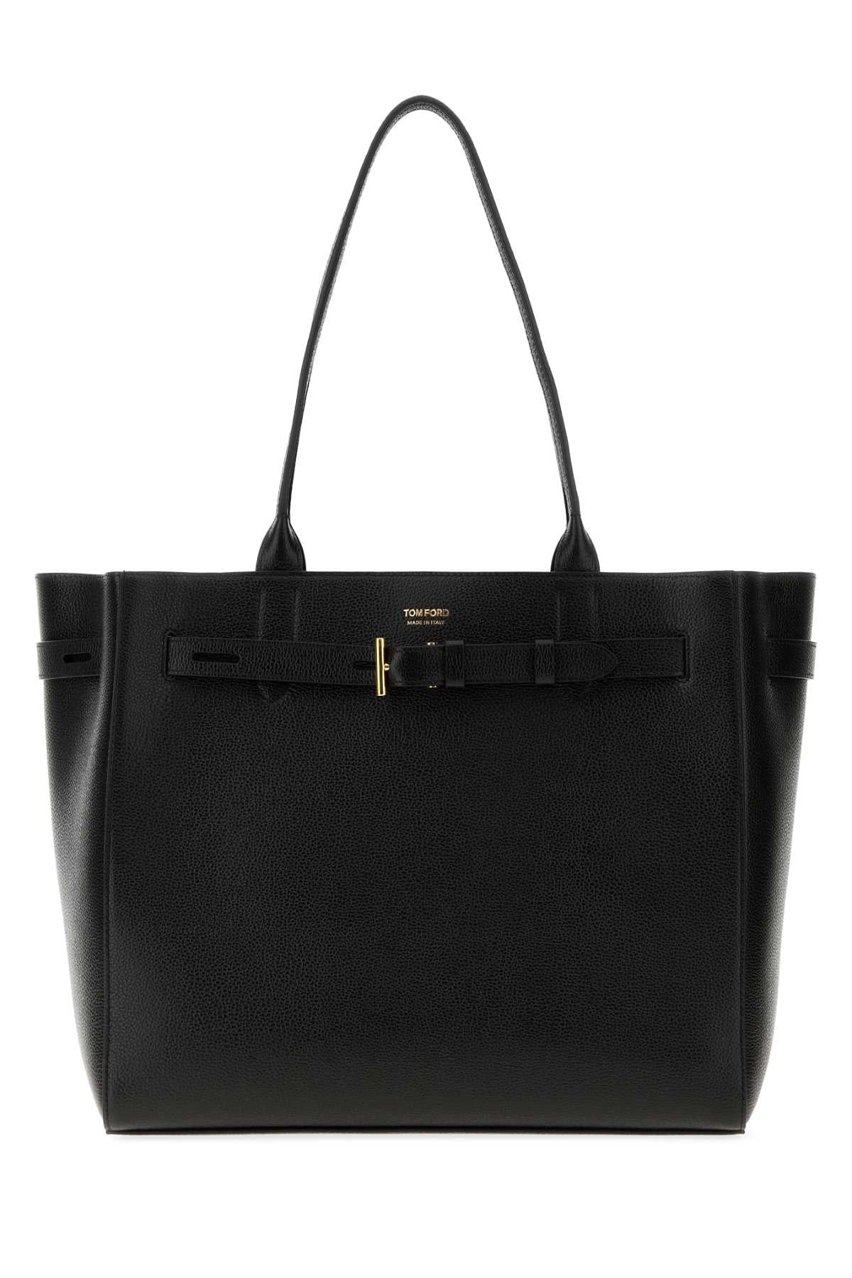 Tom Ford Leather Tote Tote Bag — Black