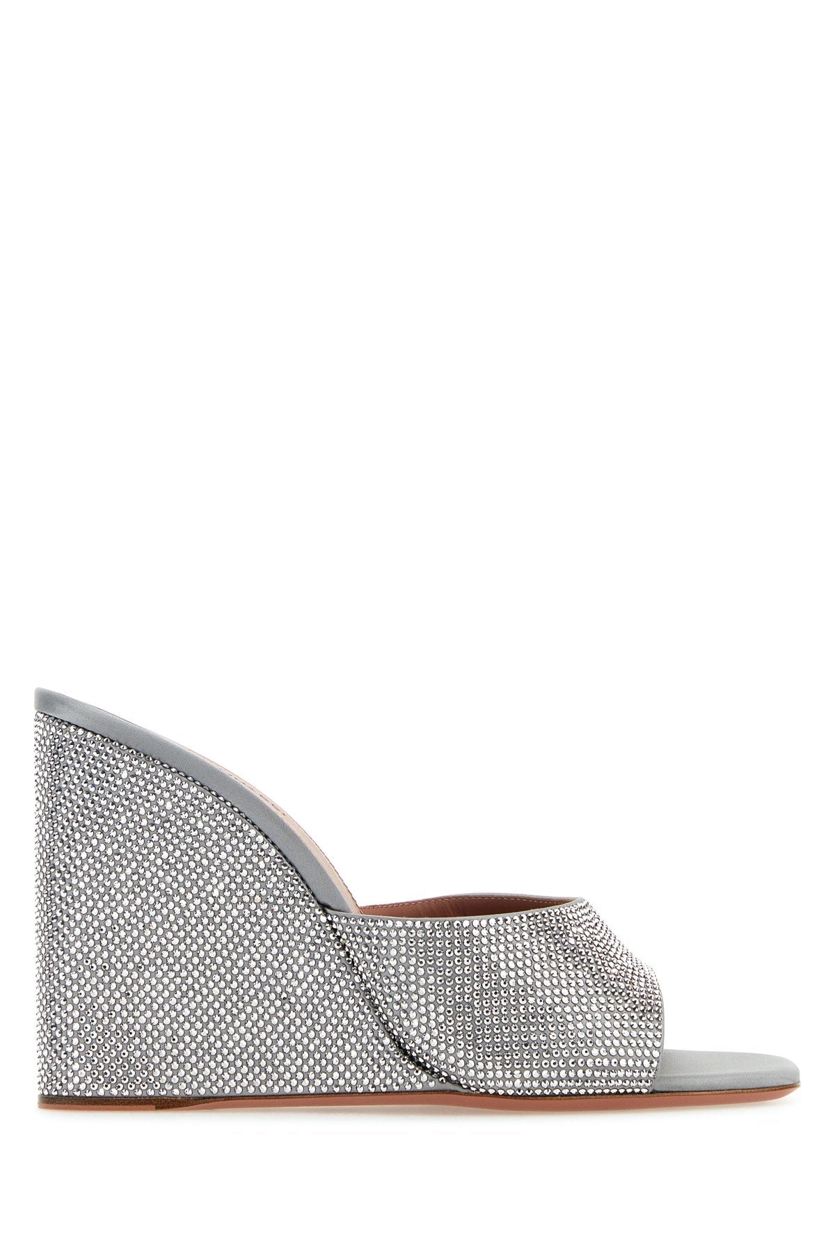 Amina Muaddi Lupita Wedge Heel — Silver