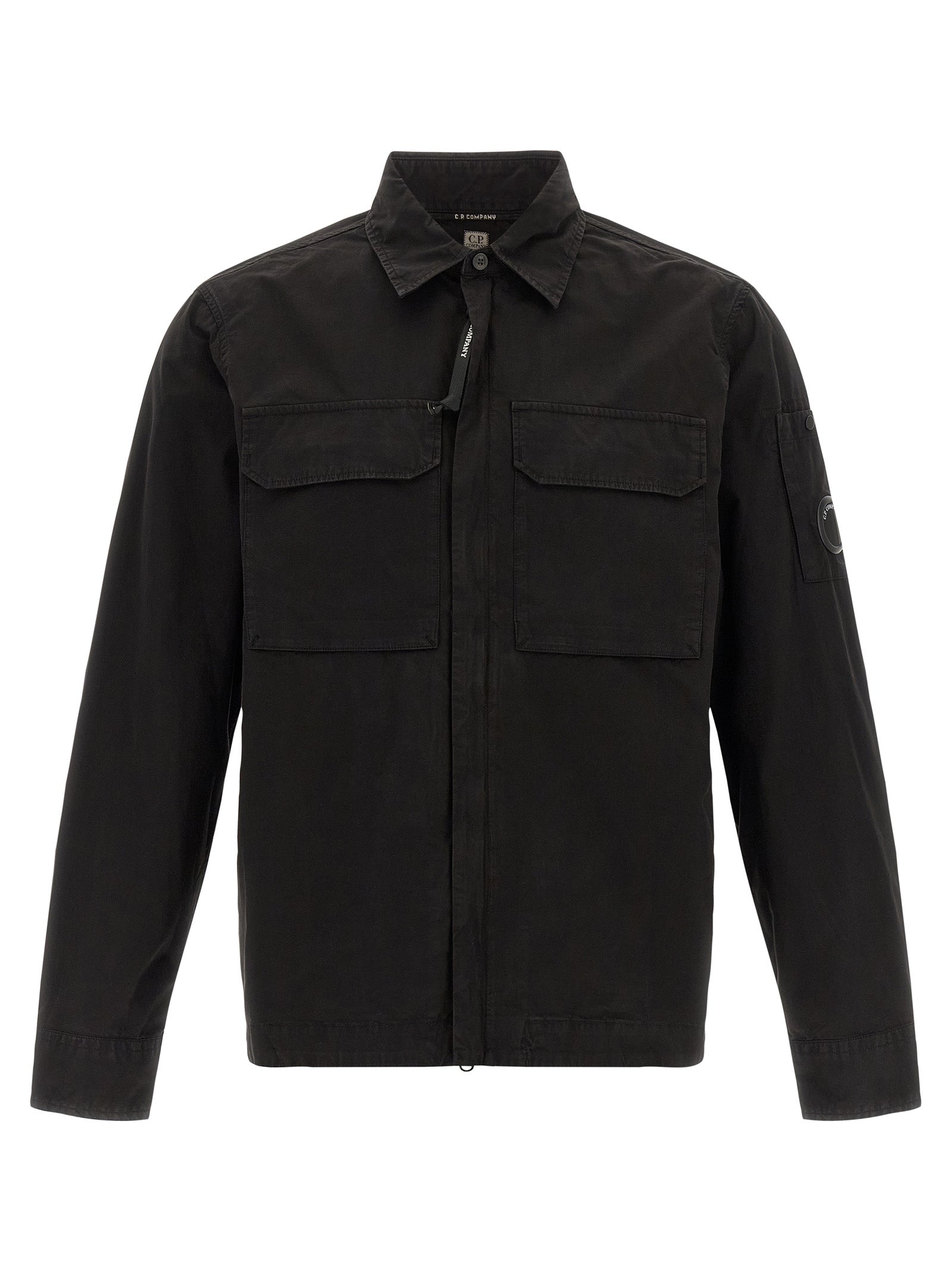 C.P. Company 100% Organic Cotton Overshirt — Black