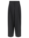 'S Max Mara Wool Canvas Trousers — Gray