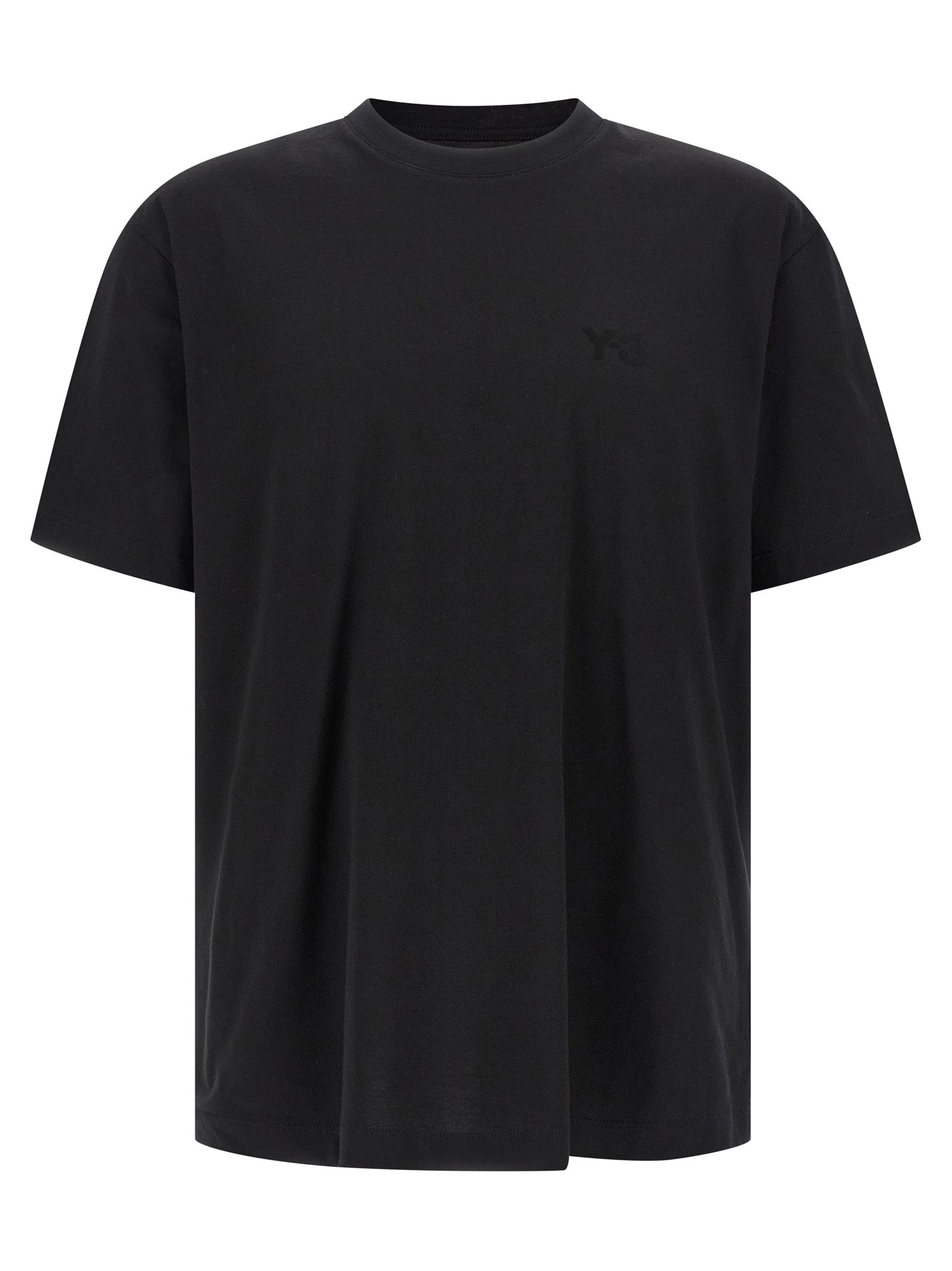 Y-3 Logo-Embroidered Cotton T-Shirt — Black