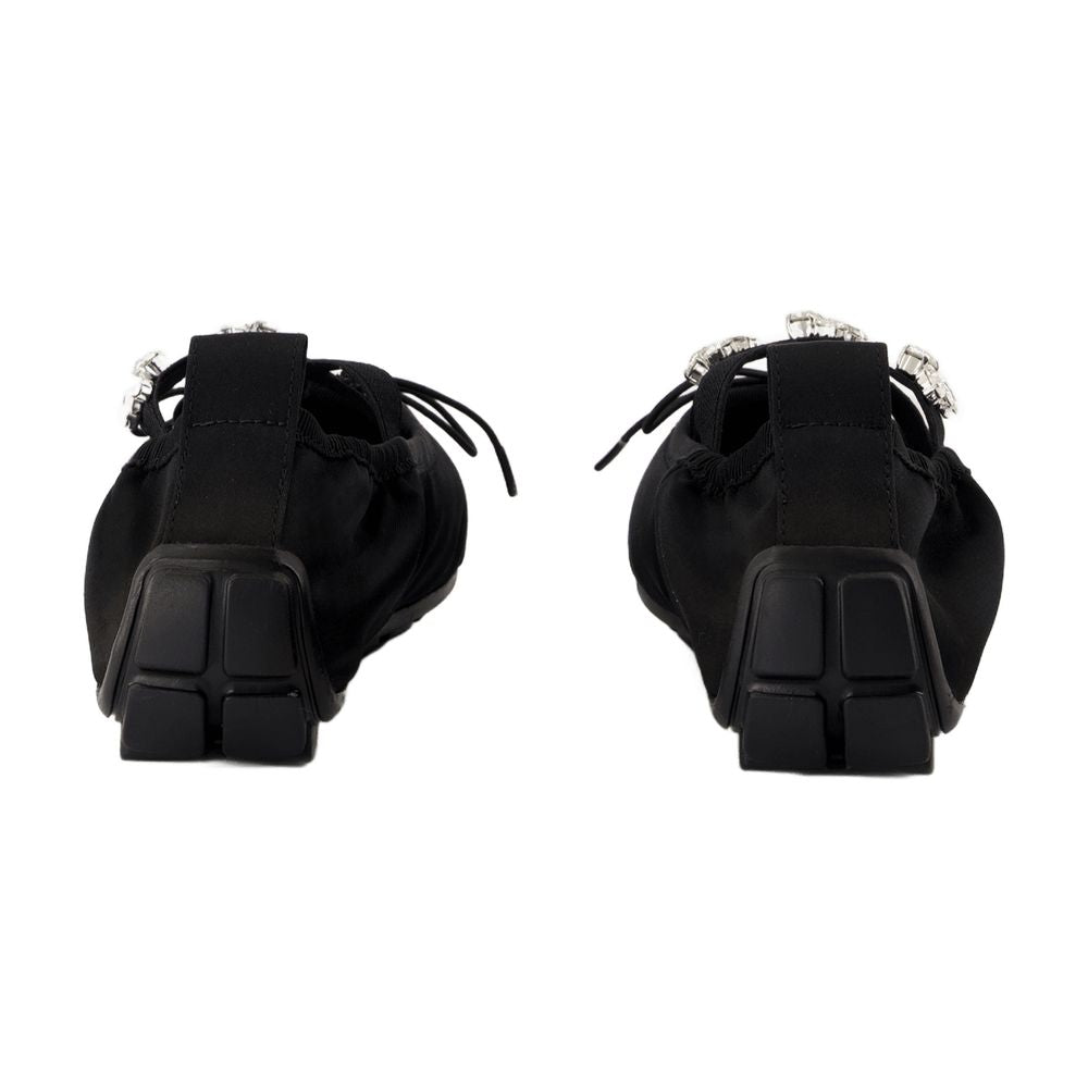 Simone Rocha Ballerina Grip Ballet Flat — Black