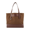 Marni Canvas and Leather-Trimmed Tote Bag — Brown