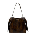 Acne Studios Leather Shopper Shoulder Bag — Brown