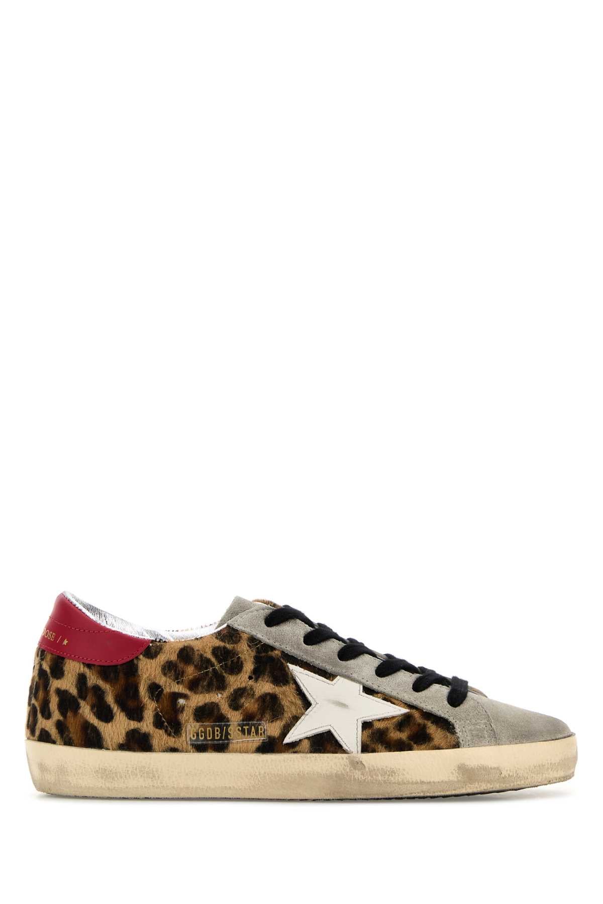 Golden Goose Deluxe Brand Leopard-Print Leather Sneaker — Multicolor