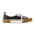 Versace Calfskin Leather with Creeper Sole Sneaker — Black