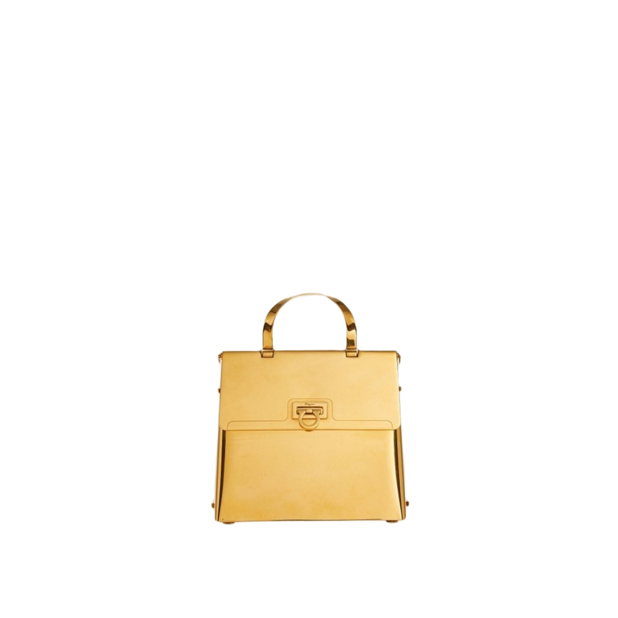 Ferragamo Trifolio Top Handle Bag — Gold