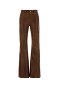 Haikure Flora Silky Trousers — Brown