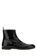 Jil Sander Polished Leather Ankle Boot — Black