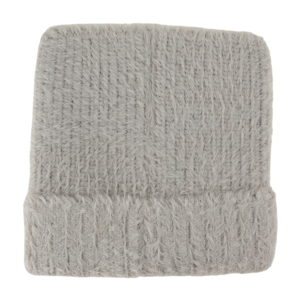 Casablanca A-AW25-HAT-101-02 Fluffy Nylon Knit Beanie — Gray