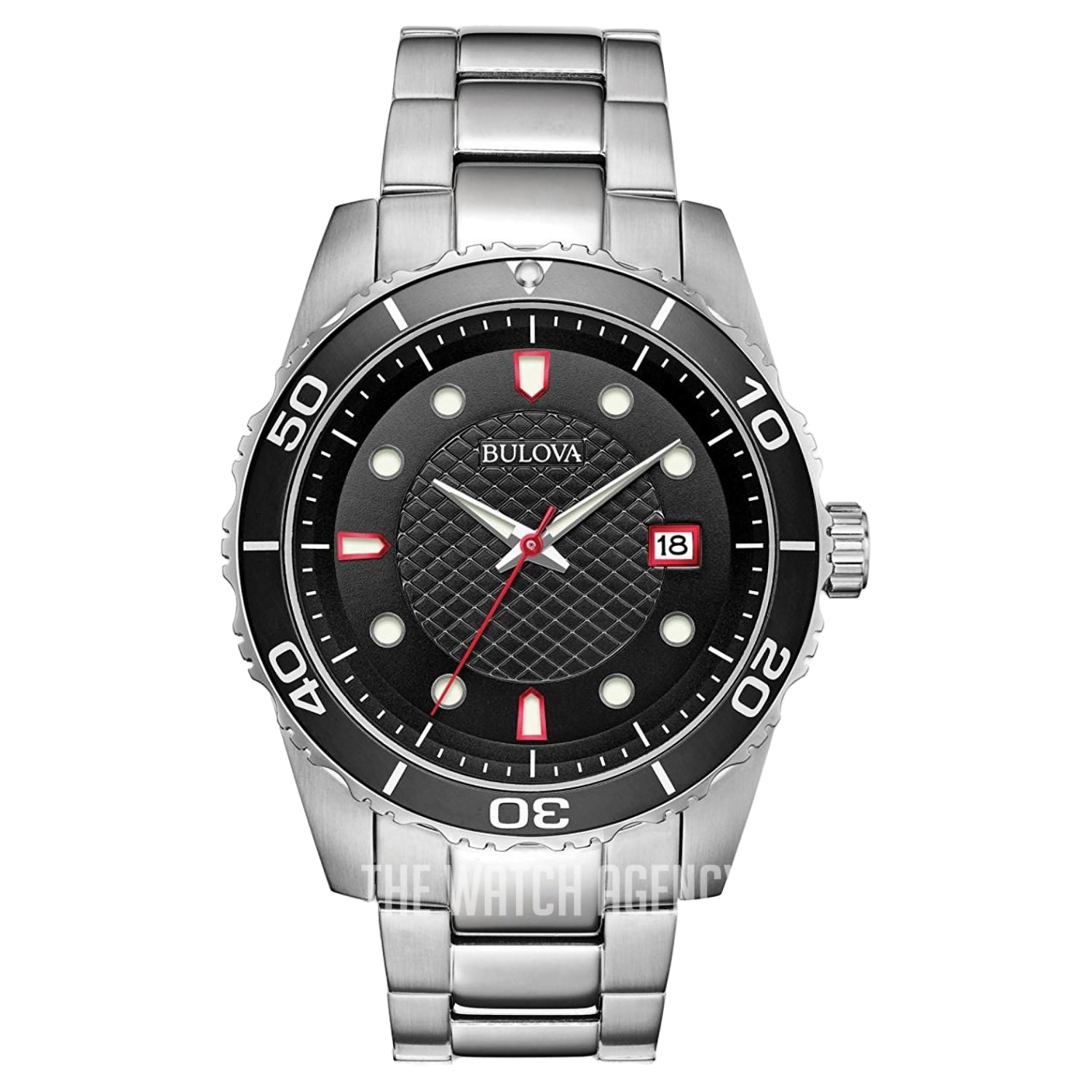 Bulova Stainless Steel Quartz Watch — Black