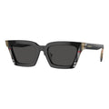 Burberry BE4392U Checked Acetate Sunglasses — Black