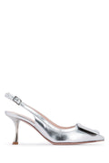 Roger Vivier Metallic Leather Slingback Heel — Silver