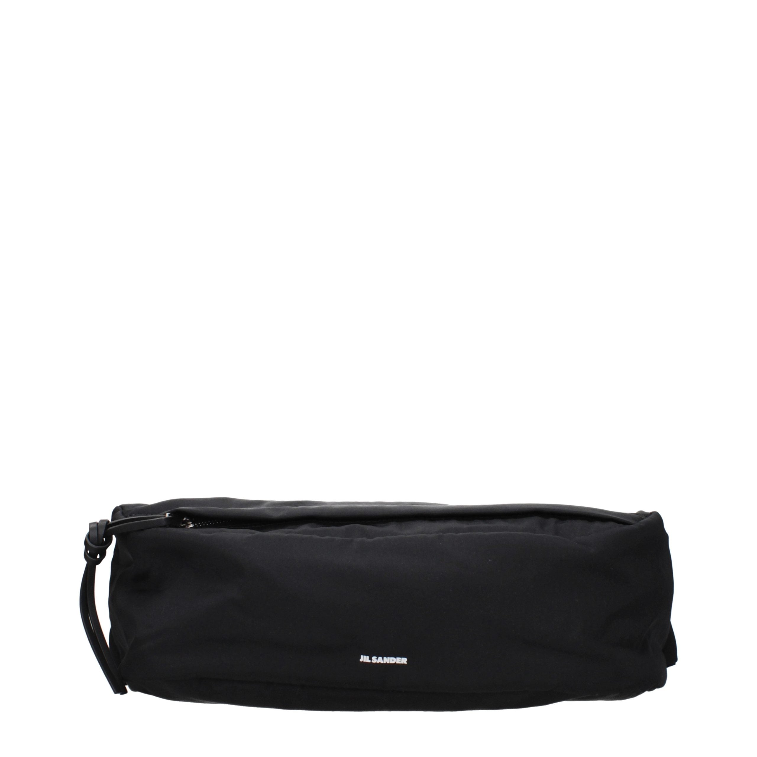 Jil Sander Padded Fabric Shoulder Bag — Black