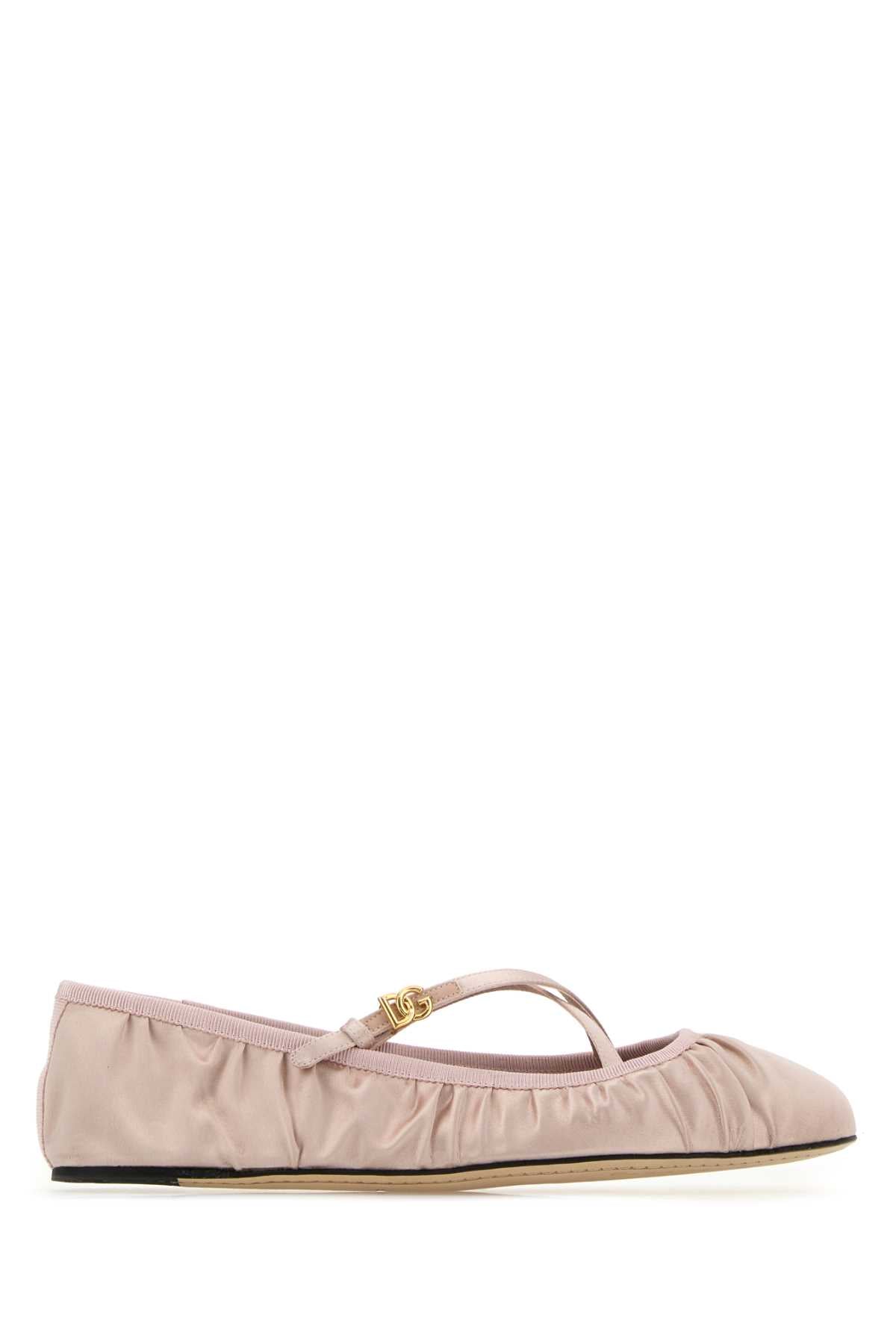 Dolce & Gabbana Quilted Nylon Ballet Flat — Beige