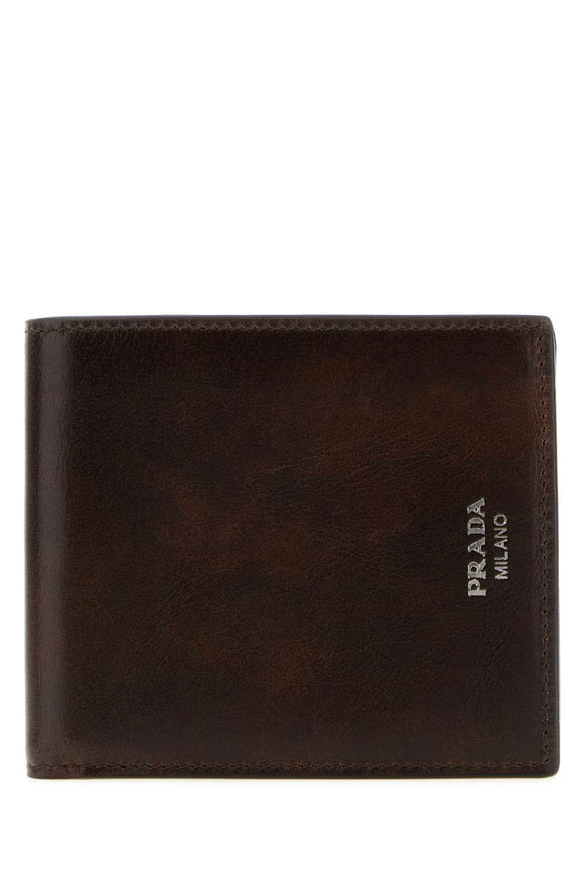Prada Calf Leather Wallet — Brown