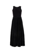 Balenciaga Pleated Midi Dress — Black