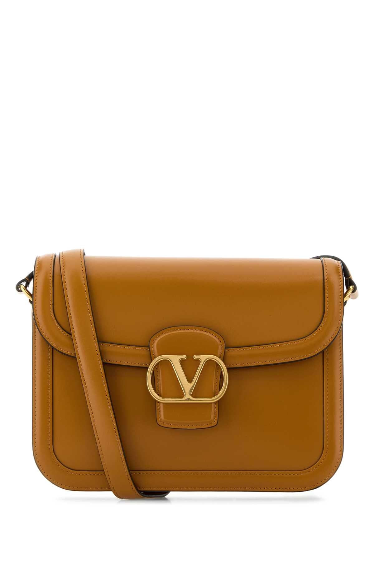 Valentino Garavani Leather Shoulder Bag — Brown