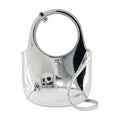 Courreges Metallic Synthetic Shoulder Bag — Silver
