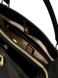 Guess Logo Polyurethane Satchel Bag — Black