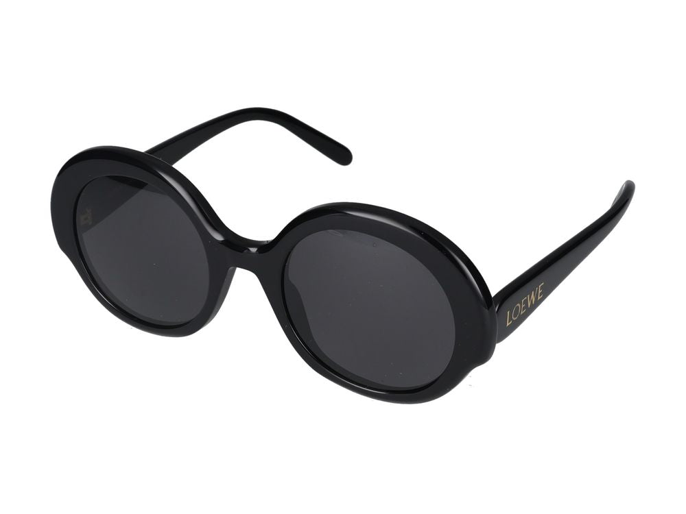 Loewe LW40135I Round-Frame Sunglasses — Black