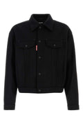 Dsquared2 Virgin Wool Denim Jacket — Black
