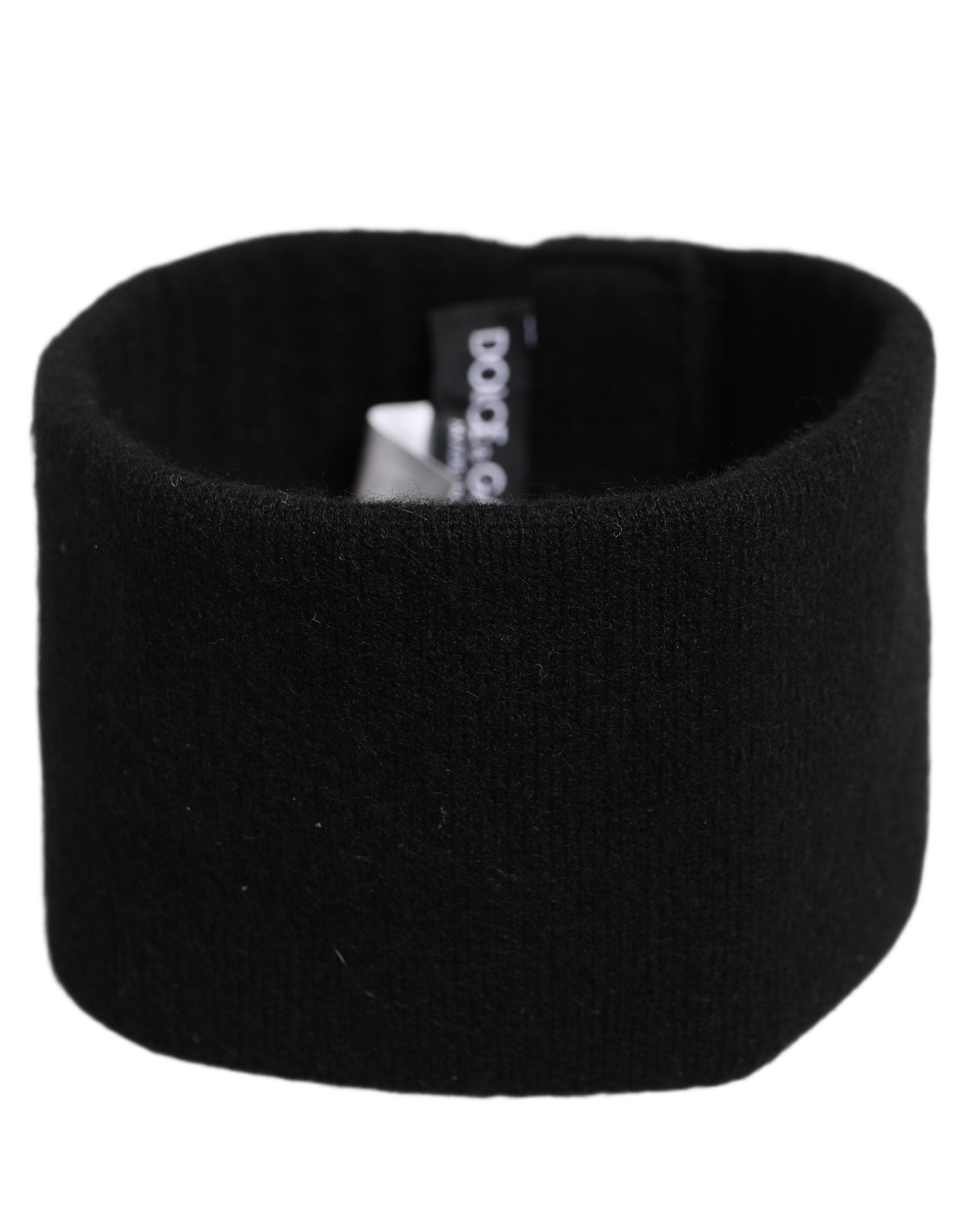 Dolce & Gabbana Cashmere Logo Headband Headband — Black