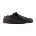 Versace Leather with Meander Sole Sneaker — Black