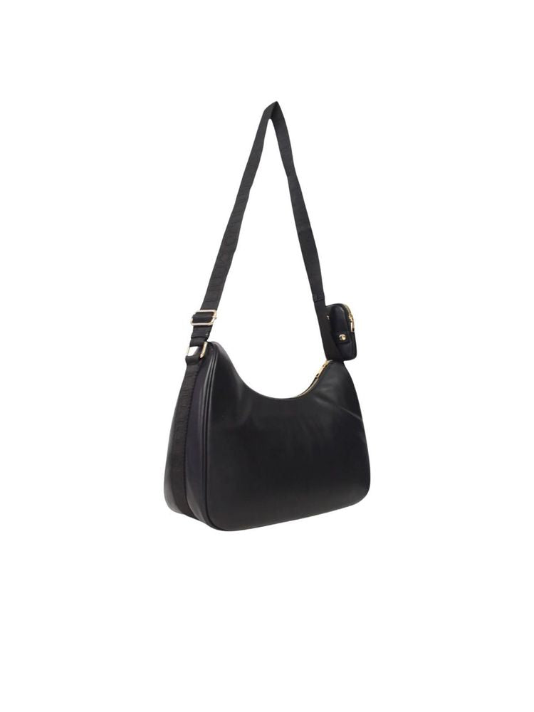 Liu Jo Structured Polyurethane Hobo Bag — Black