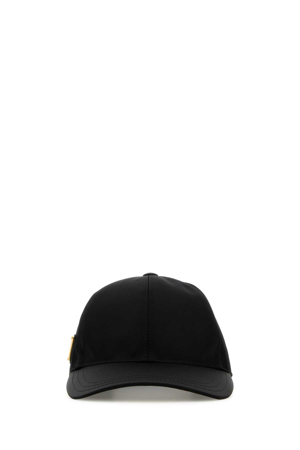 Prada CAPPELLI Re-Nylon Baseball Cap — Black