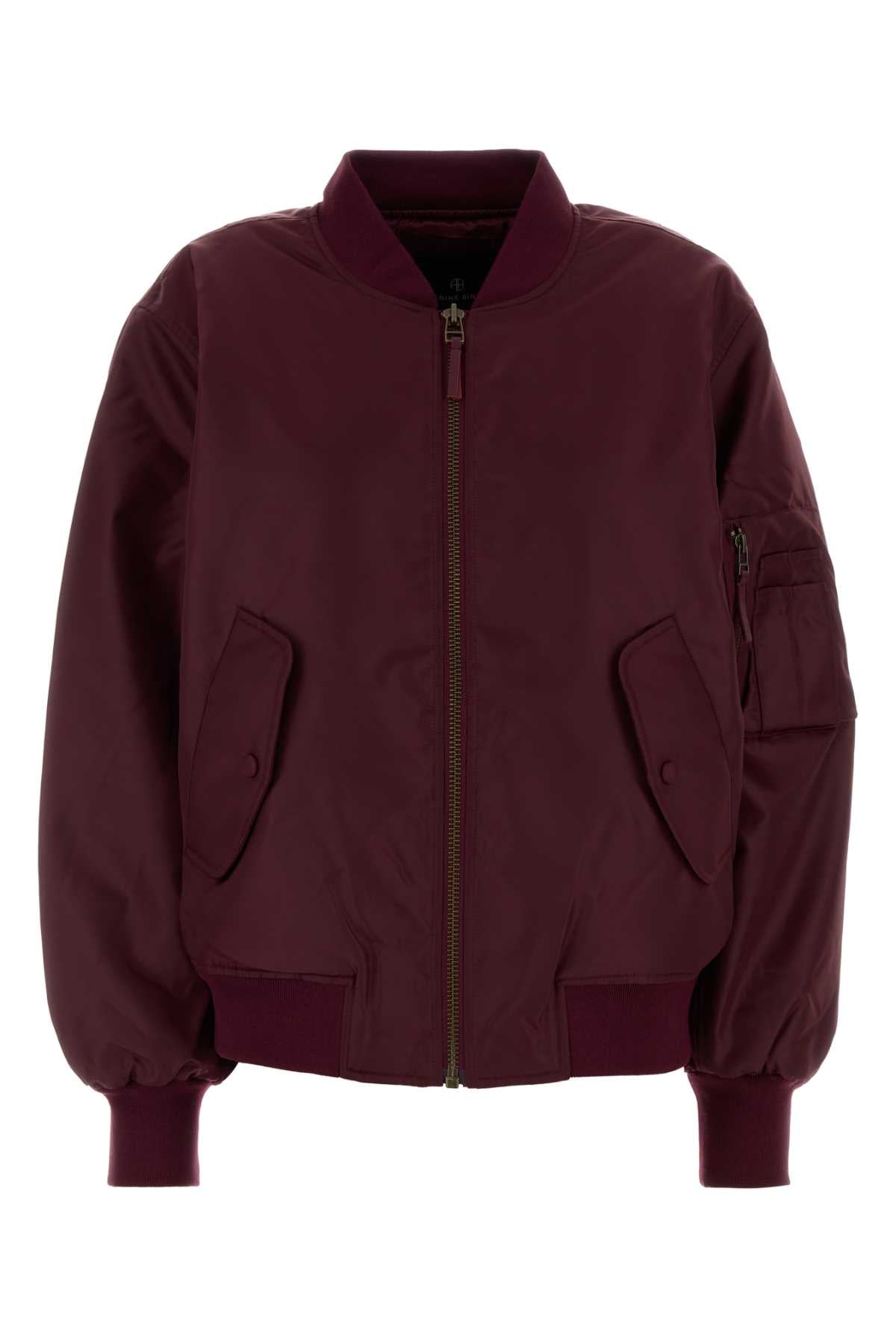 Anine Bing Leon Bomber Jacket — Purple