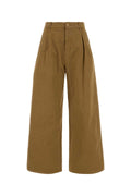 Jil Sander Wide-Leg Cotton Trousers — Camel